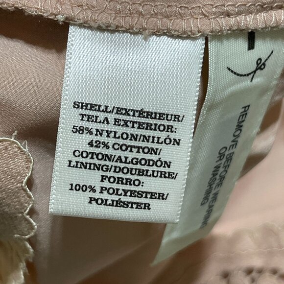 Ann Taylor Petite Shift Dress Lace Overlay Blush Pink Size 0P Petite - Picture 8 of 8